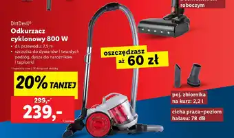 Lidl Dirt Devil Odkurzacz cyklonowy 800 W oferta