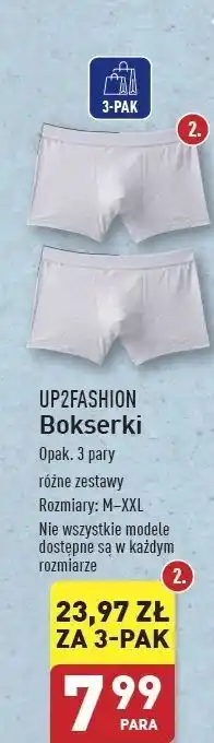 ALDI Bokserki męskie m-xxl Up2Fashion oferta