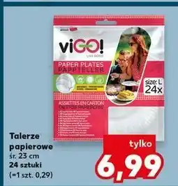 Kaufland Talerz papierowy 23 cm Vigo! oferta