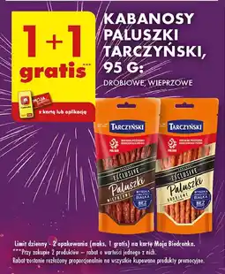 Biedronka Kabanosy drobiowe paluszki Tarczyński Exclusive oferta