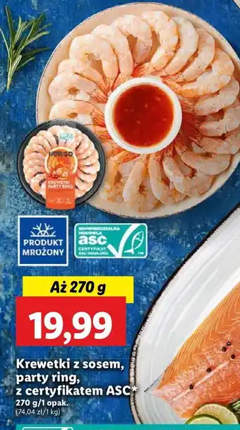 Lidl Krewetki vannamei w pierścieniu z sosek słodko-pikantnym Norso oferta