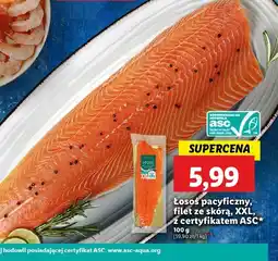 Lidl Łosoś pacyficzny filet xxl ze skórą oferta
