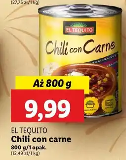 Lidl Chilli con carne El Tequito oferta