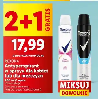 Lidl Antyperspirant Rexona Men Cobalt Dry oferta