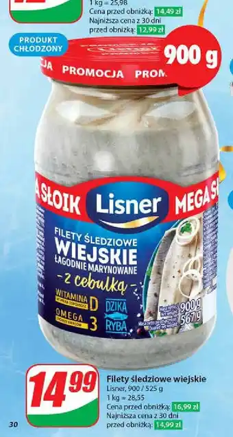 Dino Filety śledziowe wiejskie w oleju z cebulką Lisner oferta