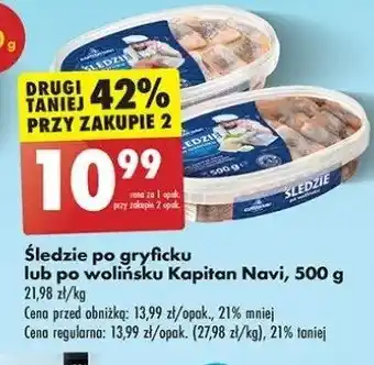 Biedronka Śledzie po wolińsku Kapitan navi oferta