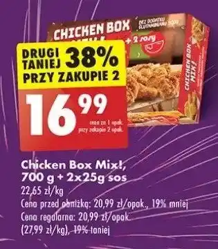 Biedronka Chicken box + 2 sosy oferta