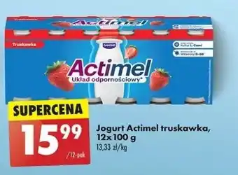 Biedronka Jogurt truskawka Danone actimel oferta