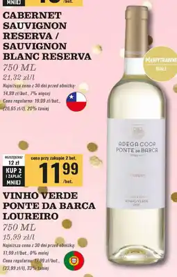Biedronka Wino Adega Coop Ponte Da Barca Loureiro oferta
