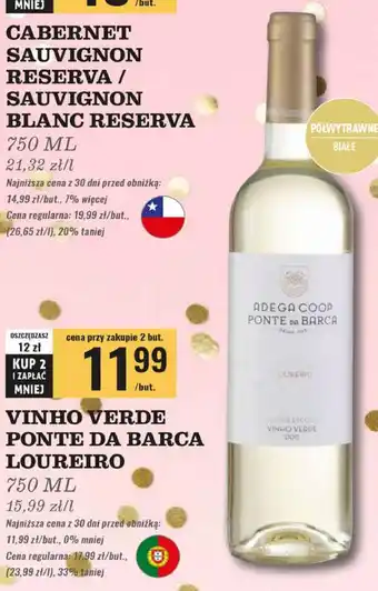 Biedronka Wino Adega Coop Ponte Da Barca Loureiro oferta