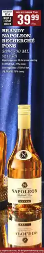 Biedronka Brandy Napoleon Recherche Pons oferta