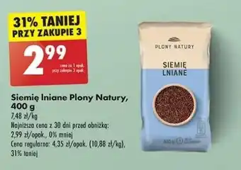 Biedronka Siemie lniane Plony Natury oferta
