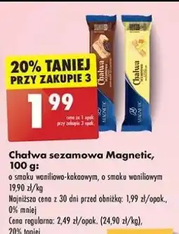 Biedronka Chałwa sezamowa o waniliowo-kakaowa Magnetic oferta