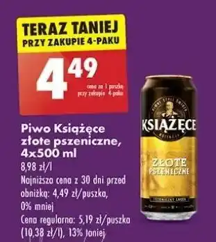 Biedronka Piwo Książęce Złote Pszeniczne oferta