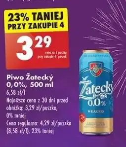 Biedronka Piwo Zatecky 0% oferta