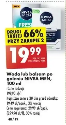 Biedronka Woda po goleniu Nivea Men Fresh Kick oferta