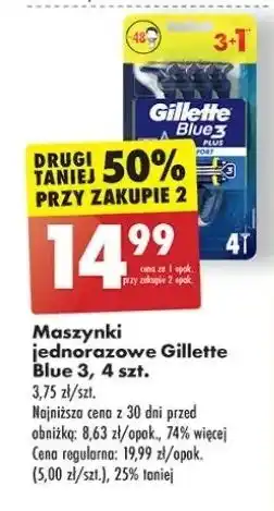 Biedronka Maszynka do golenia Gillette Blue 3 Plus oferta