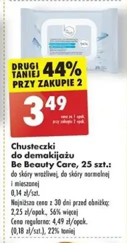 Biedronka Chusteczki do demakijażu sensitive Be Beauty Care oferta