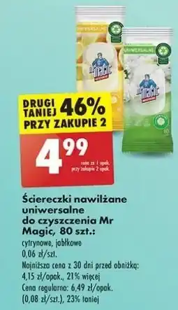 Biedronka Chusteczki do czyszczenia świeża cytryna Mr Magic oferta