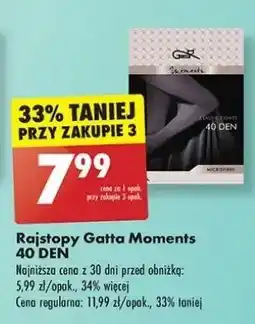 Biedronka Rajstopy moments funkcyjne 40 den rozm. 2-6 Gatta oferta