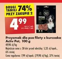 Biedronka Przysmak dla psa filety z kurczaka Activ Pet oferta