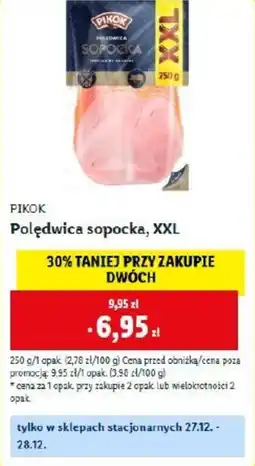 Lidl PIKOK Polędwica sopocka, XXL oferta