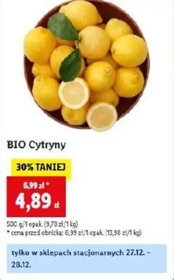 Lidl BIO Cytryny oferta