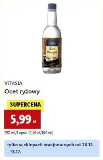 Lidl VITASIA Ocet ryżowy oferta
