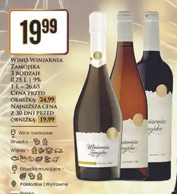 Wino musująca gruszka Winiarnia Zamojska