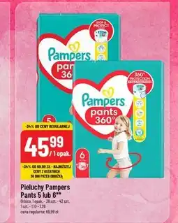 Polomarket Pampers Pants Pieluchomajtki, rozmiar 6, 36 sztuk, 14kg-19kg oferta