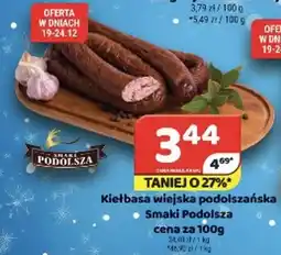 Delfin Kiełbasa wiejska podolszańska Smaki Podolsza oferta