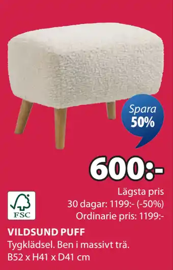 JYSK VILDSUND PUFF oferta