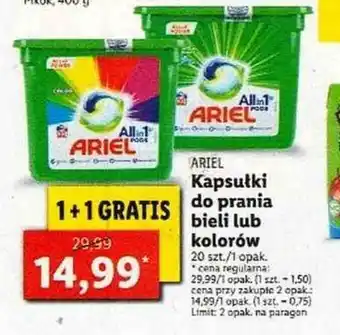 Lidl Kapsułki do prania bieli lub kolorów 20 szt. oferta