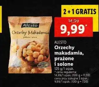 Lidl Orzechy makadamia prażone i solone 125g oferta