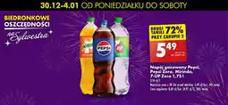 Biedronka Napój gazowany Pepsi, Pepsi Zero, Mirinda,, 7-UP Zero oferta