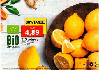 Lidl BIO cytryny 500g oferta