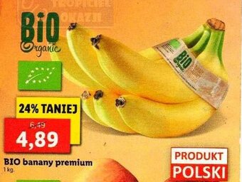 Lidl BIO banany premium 1kg oferta