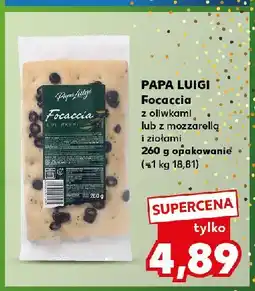 Kaufland Focaccia z mozzarelą i ziołami Papa Luigi oferta