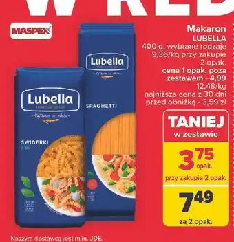 Carrefour Makaron świderki Lubella oferta