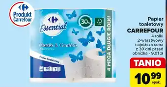 Carrefour Papier toaletowy classic & comfort Carrefour Essential oferta