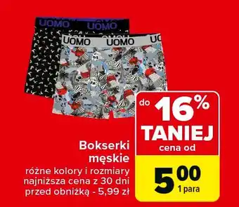 Carrefour Bokserki męskie Uomo oferta