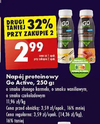 Biedronka Napój proteinowy czekoladowy Go Active oferta