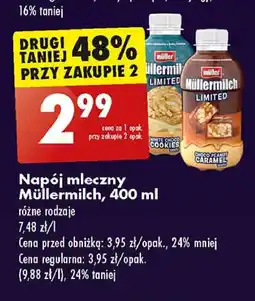 Biedronka Napój mleczny choco-peanut-caramel Mullermilch Limited oferta