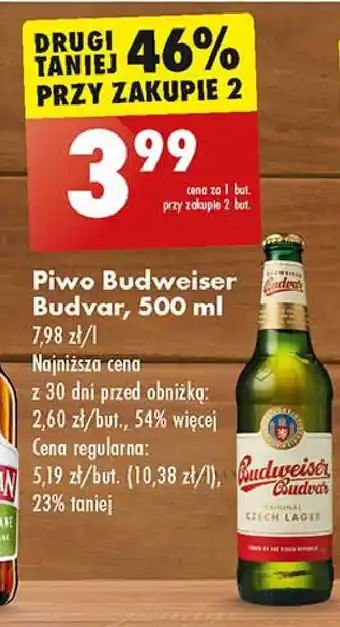 Biedronka Piwo Budweiser Budvar oferta