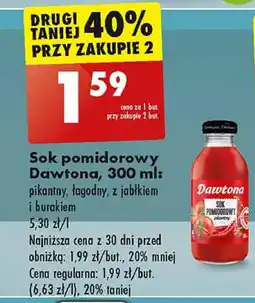 Biedronka Sok z buraków jabłkiem Dawtona oferta