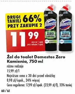 Biedronka Żel do wc blue Domestos Zero Kamienia oferta