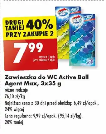 Biedronka Zawieszka zielona Agent Max Active Ball oferta