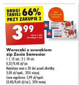 Biedronka Woreczki z zamkiem 3 l Zosia Samosia oferta
