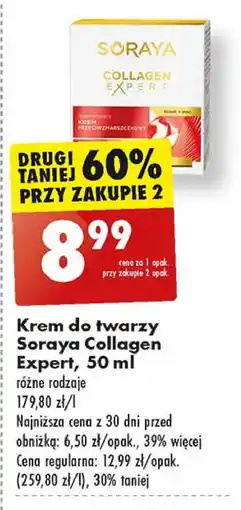 Biedronka Krem do twarzy przeciwzmarszczkowy Soraya Collagen Expert oferta