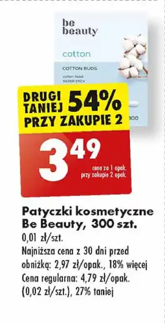 Biedronka Patyczki higieniczne Be Beauty oferta